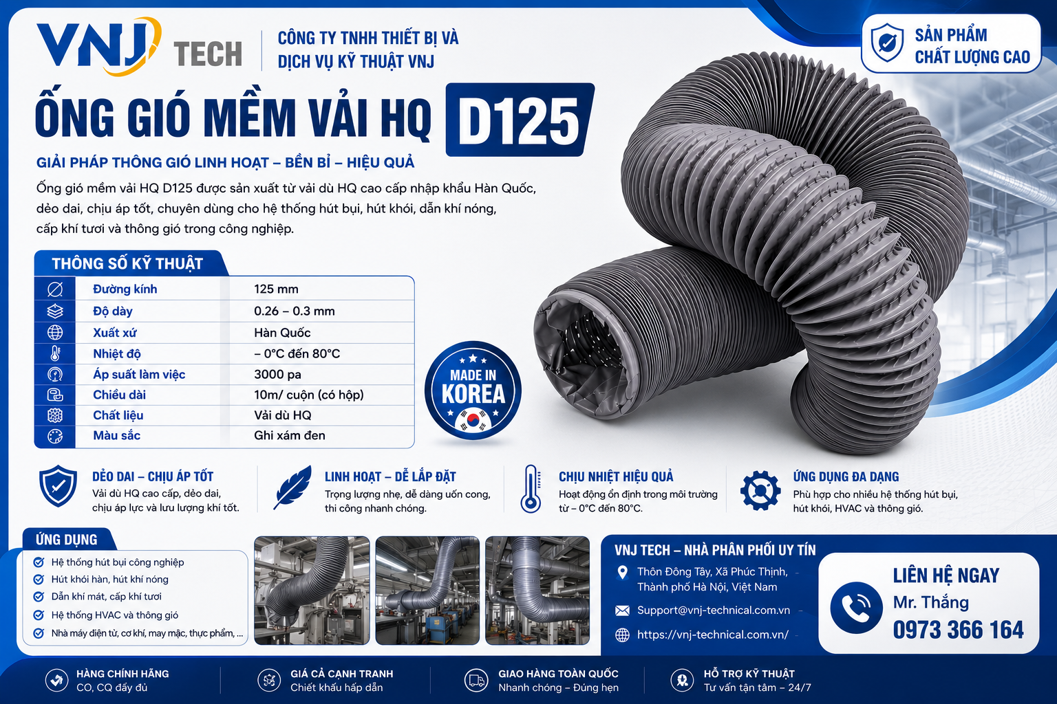 ống-gió-vải-mềm-d125