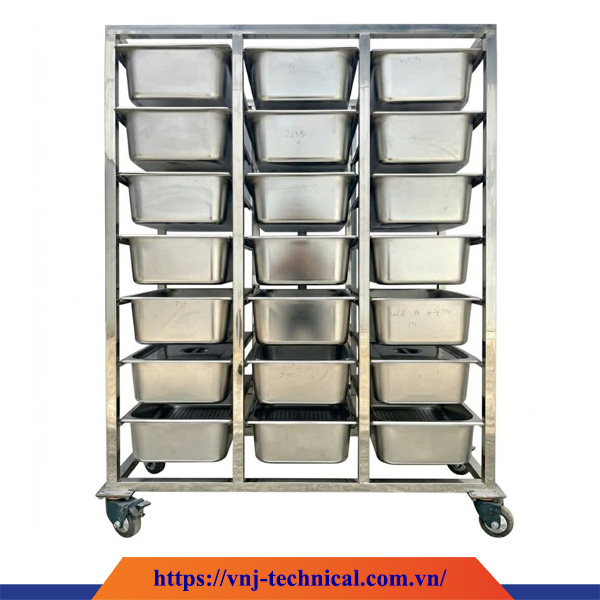 Giá Để Khay Ủ Khô 24 Khay - Inox SUS304