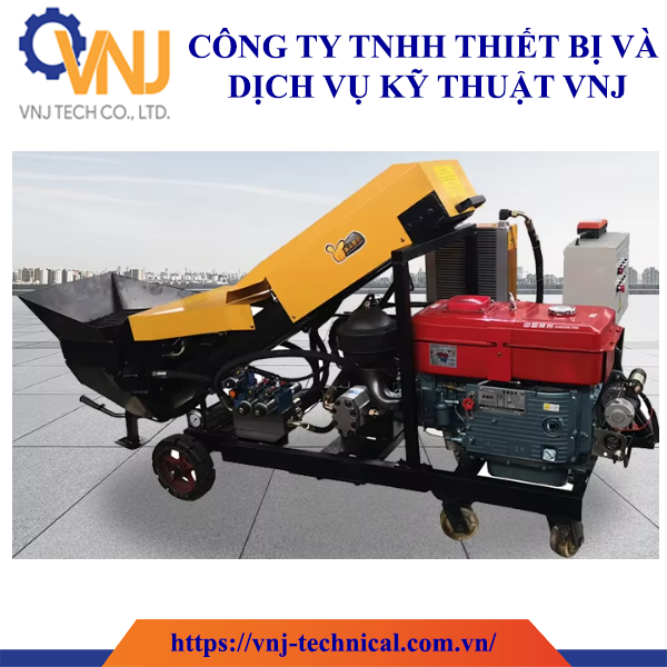 Máy bơm bê tông mini diesel công suất nhỏ