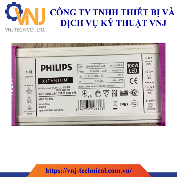 Nguồn Driver LED Philips 100W Xi LP 100W