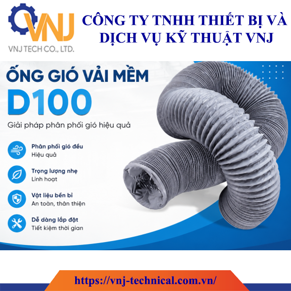 Ống gió mềm vải D100