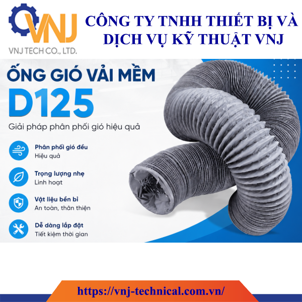 Ống gió mềm vải D125