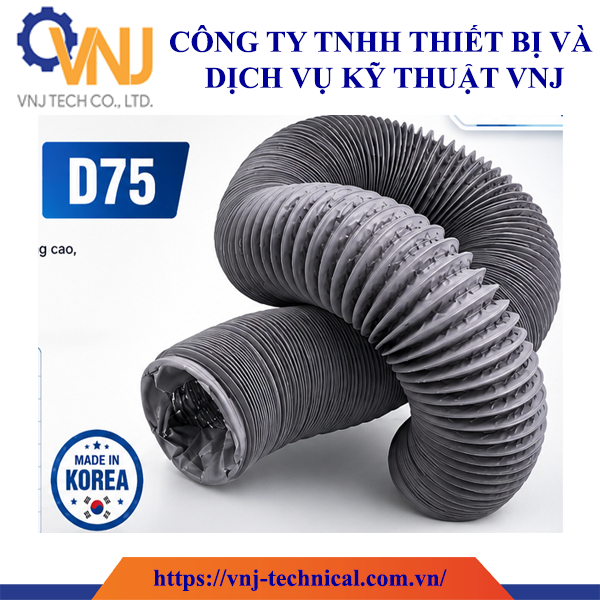 Ống Gió Mềm Vải D75