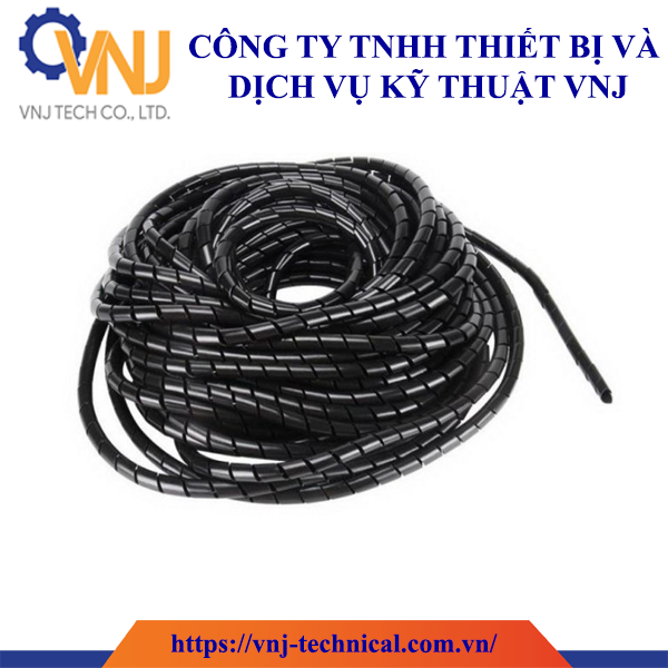 Ống xoắn bọc dây điện phi 8 màu đen