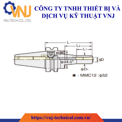 Đầu Kẹp Dao Centre Trough Coolant Type Holder Nikken 