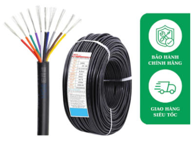 Dây Cáp Tín Hiệu UL2464, 10 lõi PVC 24AWG Cáp Nguồn Điện Điện Tử(Có lưới chống nhiễu)