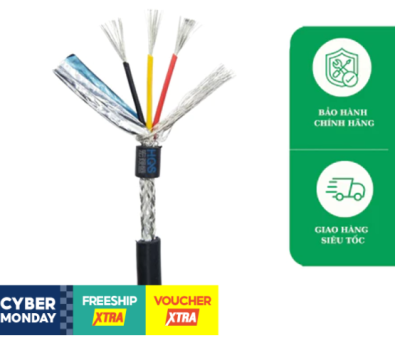 Dây Cáp Tín Hiệu UL2464, 3 lõi 24awg(có lưới chống nhiễu)