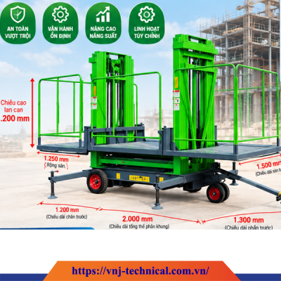 Giàn giáo nâng điện di động 6m