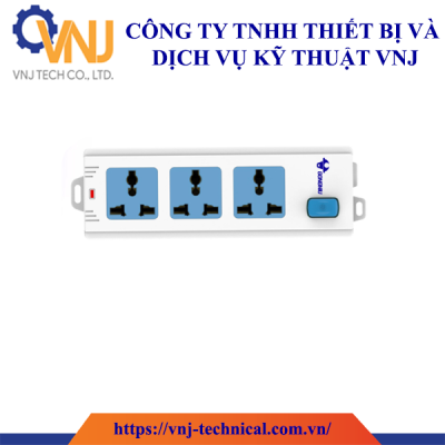 Ổ 3 đa năng 1 công tắc không dây GNVN- 413k Gongniu