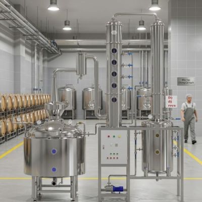 Tháp Chưng Cất Rượu Chân Không TA500 